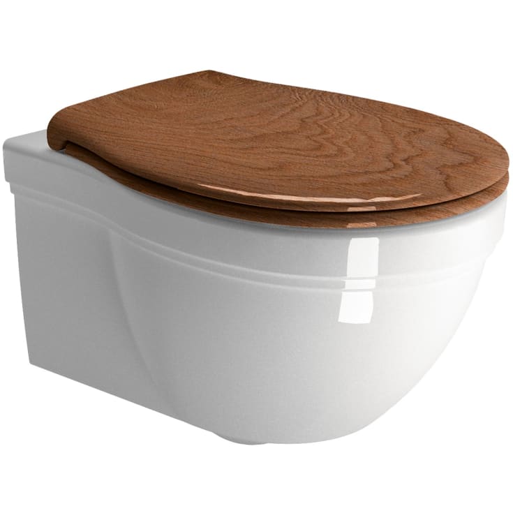 GSI Classic toiletbræt, soft close, aftagelig, valnød