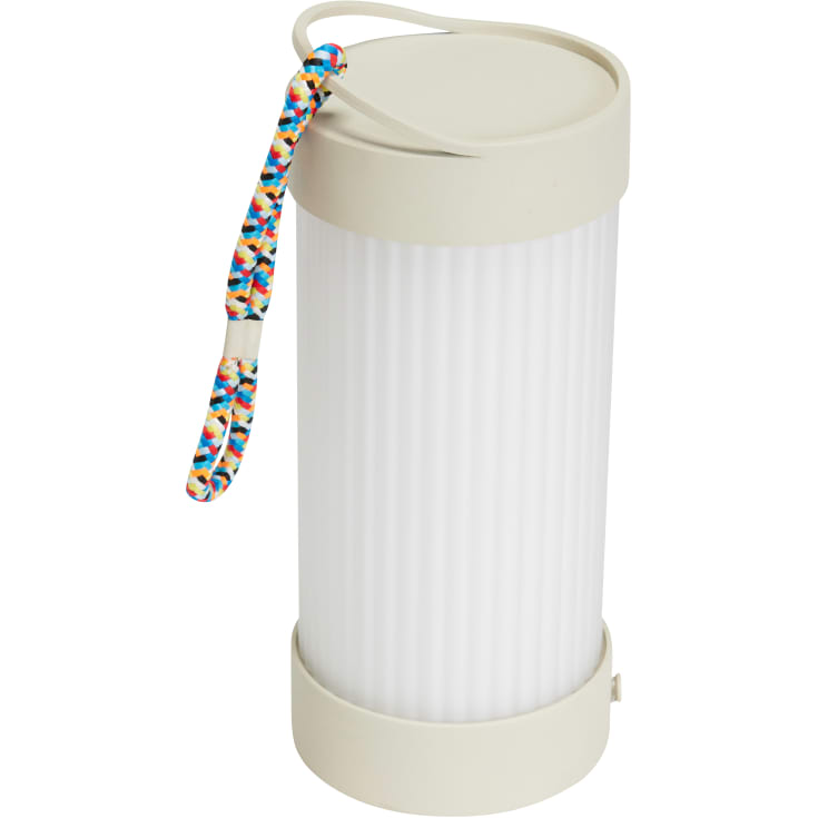Hübsch Camp oppladbar lampe, beige