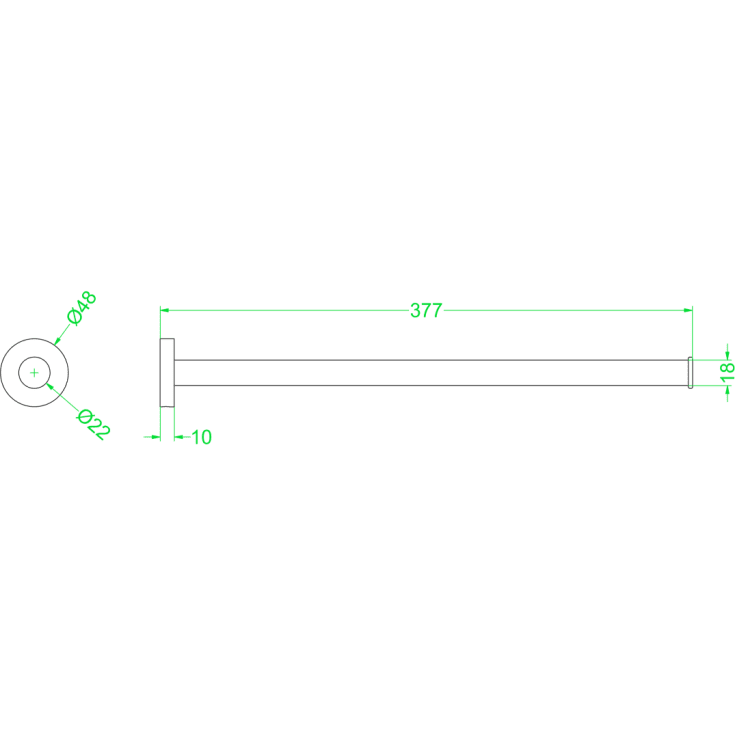 Ivy Concord håndklædestang, 37,7 cm, børstet nikkel