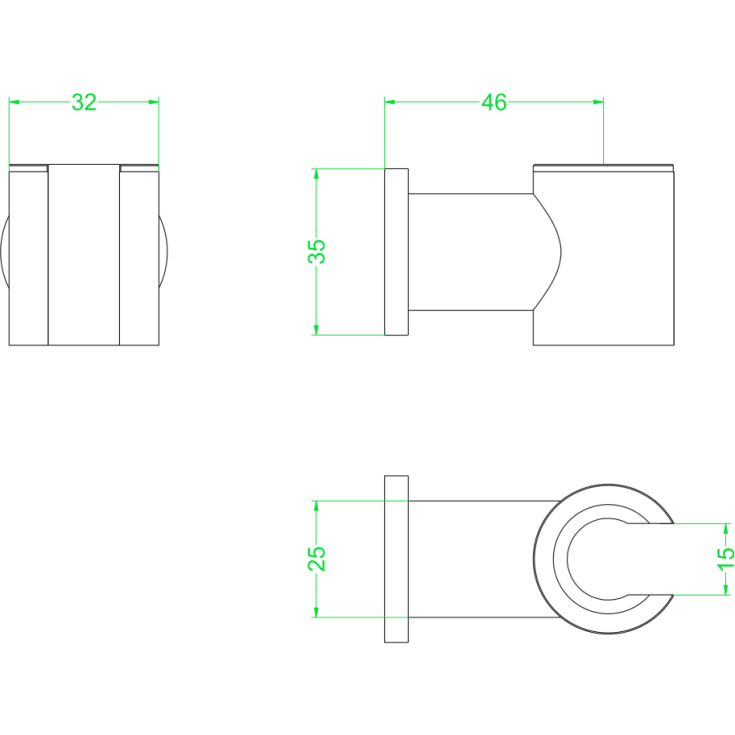 Ivy Concord håndbruserholder, rustfrit stål