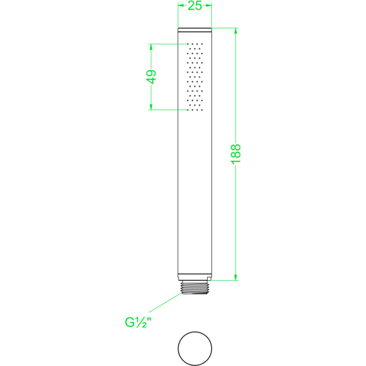 Ivy Concord håndbruser, vandbesparende, rustfrit stål