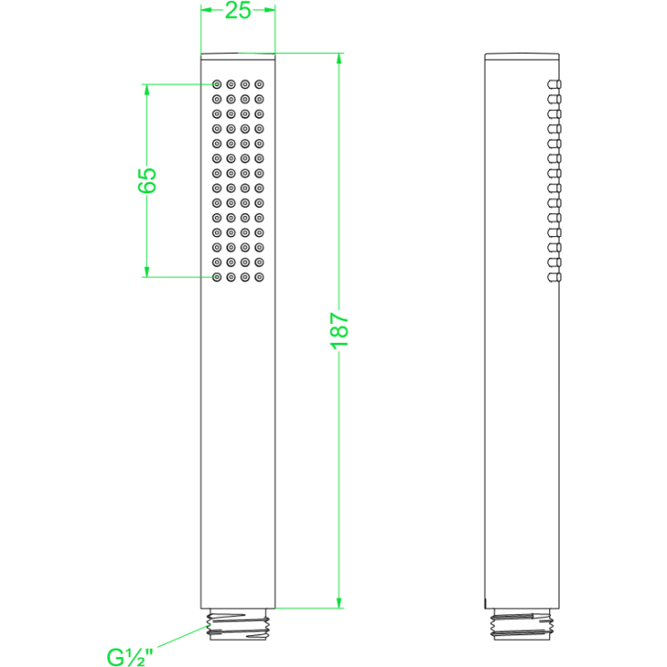 Ivy Concord håndbruser, vandbesparende, børstet nikkel
