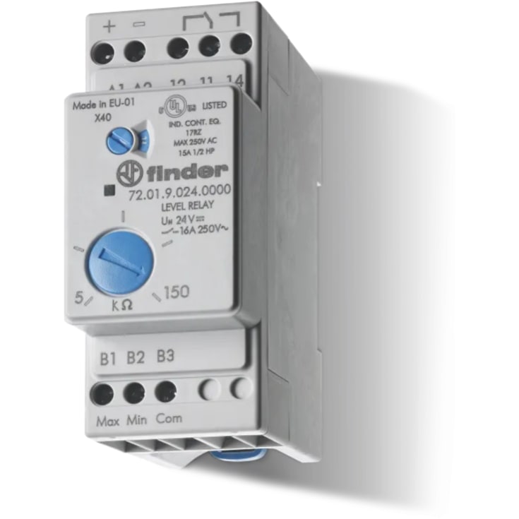 Niveaurelæ for konduktive væsker 125V AC 5-150 kOhm