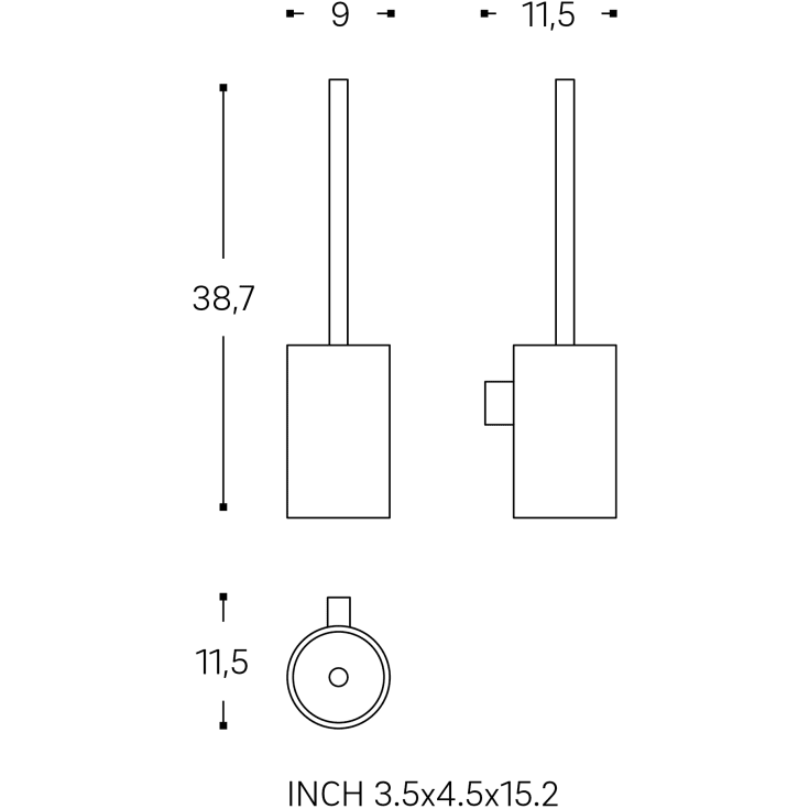 Cosmic Architect S+ toiletbørste, mat sort