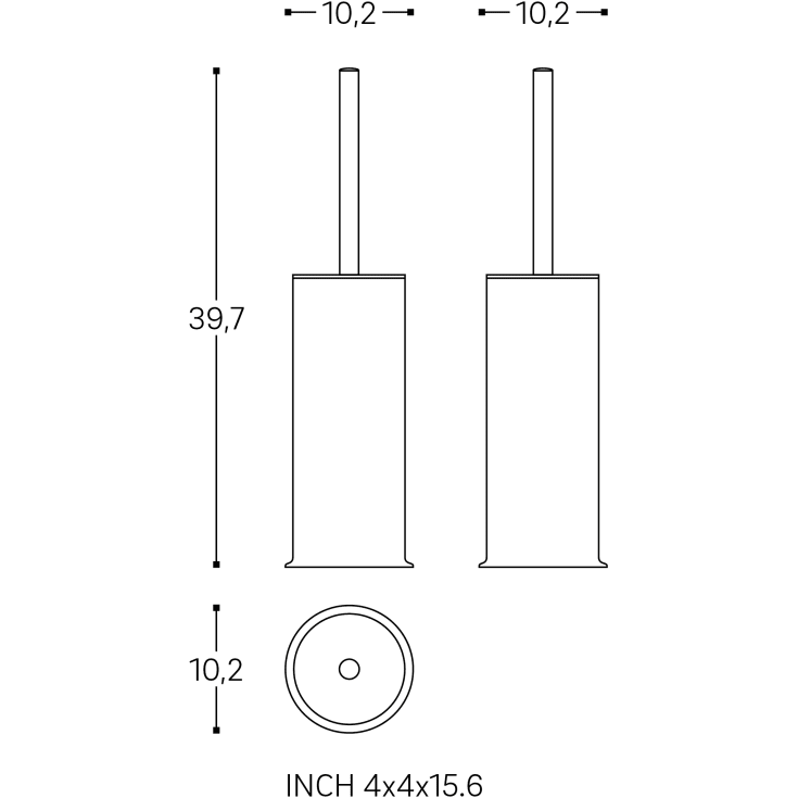 2 stk Cosmic Geyser toiletbørste, mat hvid