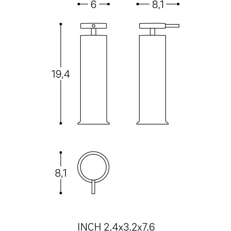 2 stk Cosmic Geyser sæbedispenser, mat sort
