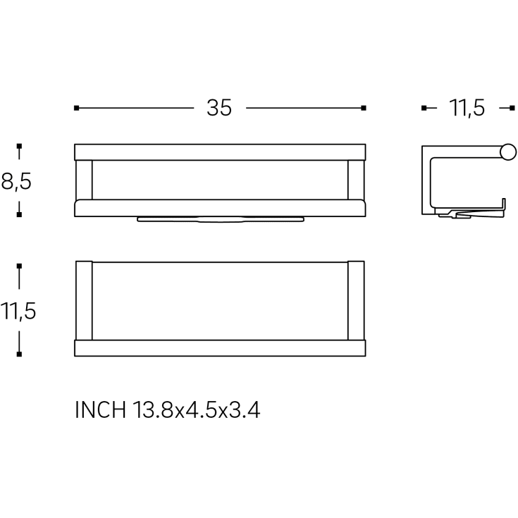 Cosmic Architect S+ brusehylde med bruseskraber, børstet guld pvd