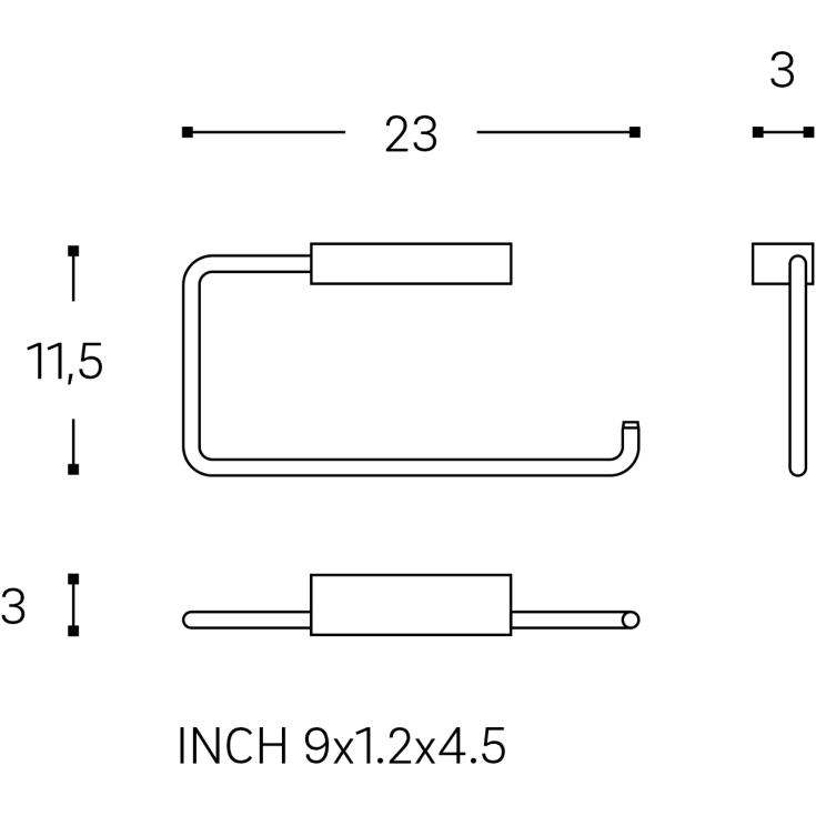 Cosmic BathlifeA håndklædeholder, 23 cm, krom