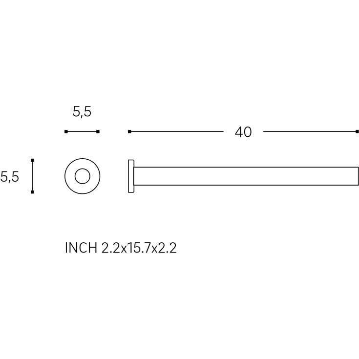 Cosmic Architect S+ håndklædestang, 40 cm, børstet kobber pvd