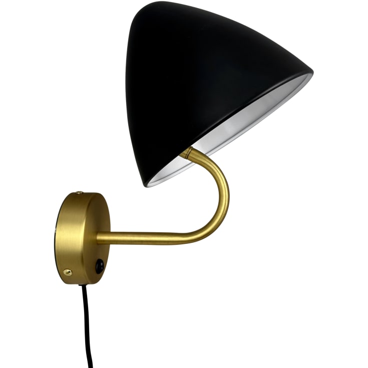 Dyberg Larsen Oulu vegglampe svart/messing