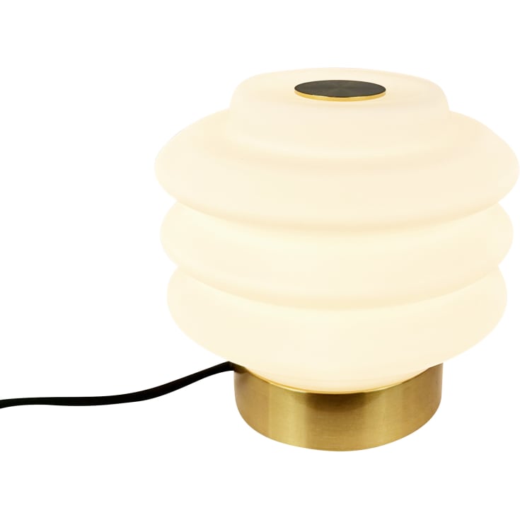 Dyberg Larsen Diva bordlampe messing base med opal glas