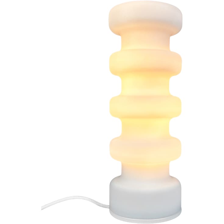 Dyberg Larsen Luna bordlampe opal med 5 riller