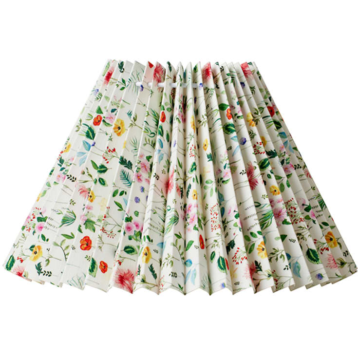 Nielsen Light Blomster Hacienda Plisse lampeskærm, grøn, H16