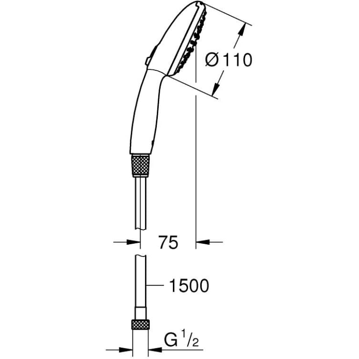 Grohe Vitalio Start 110 brusesæt, krom