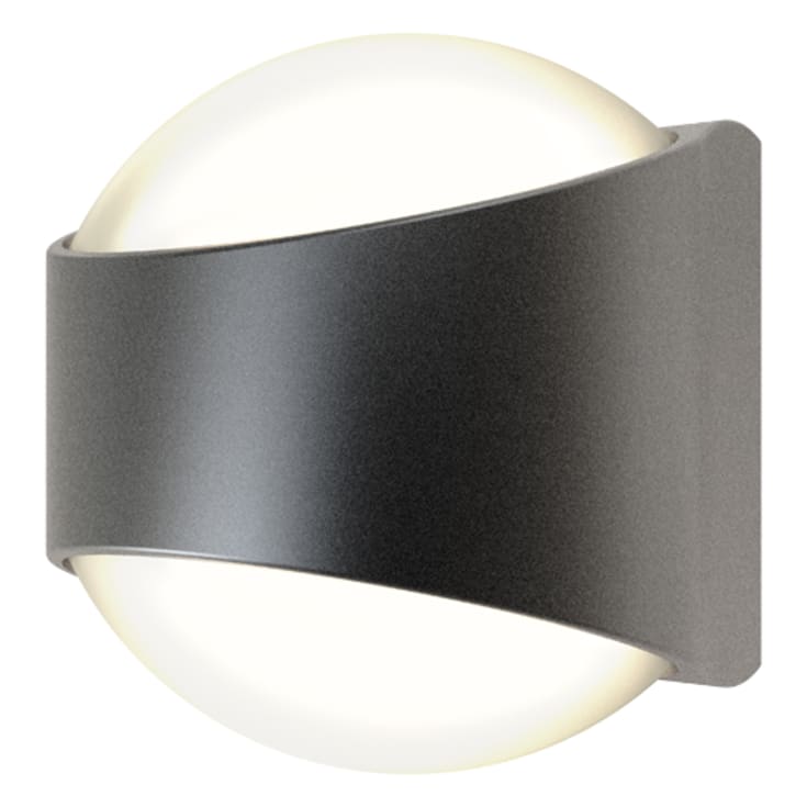 Ansell Lighting Misano Round udendørs væglampe, 4000K, grafitgrå