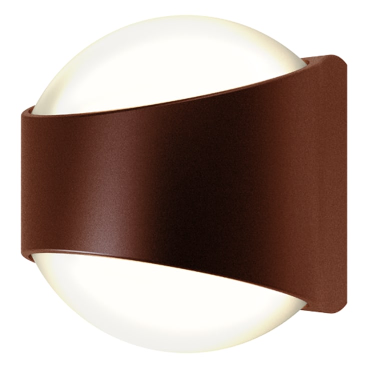 Ansell Lighting Misano Round udendørs væglampe, 3000K, rust