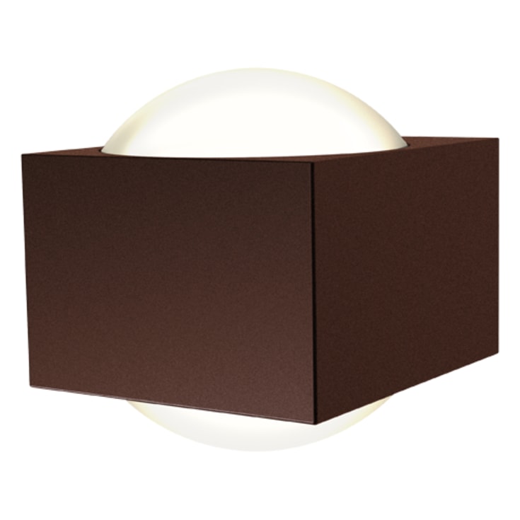 Ansell Lighting Misano Square udendørs væglampe, 3000K, rust