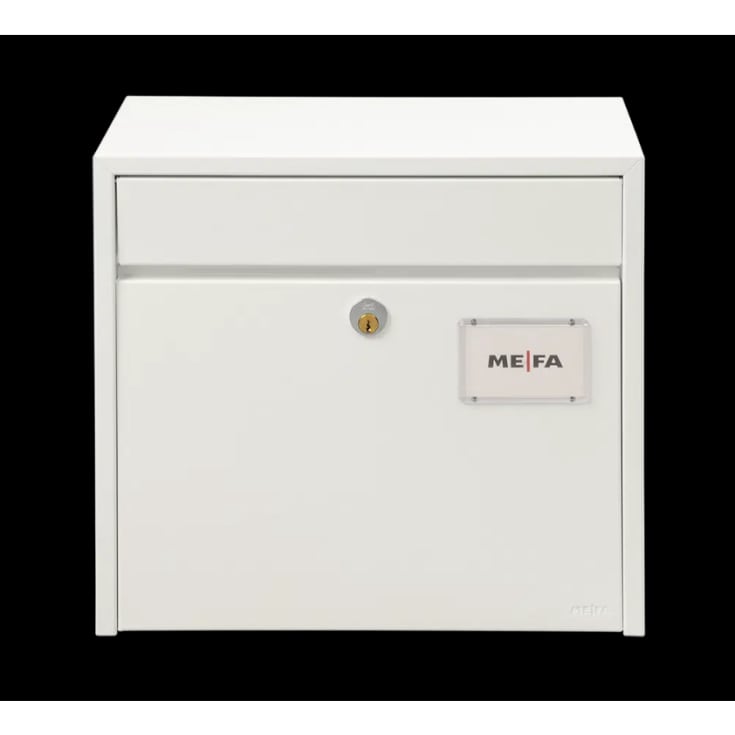 Me-fa Etude 900 brevlåda, med lås, vit