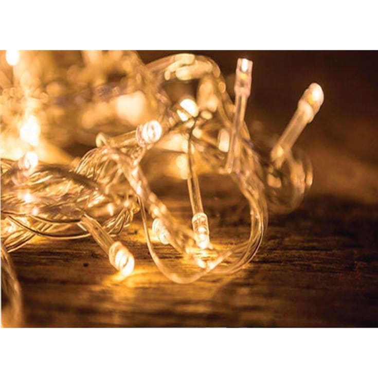 Veli Line lyslenke utendørs, 80 varmhvite lys, 5,4 meter