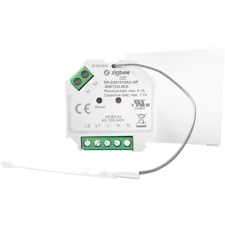 HiluX Mini ZigBee dubbelbrytare, 2 x 390W