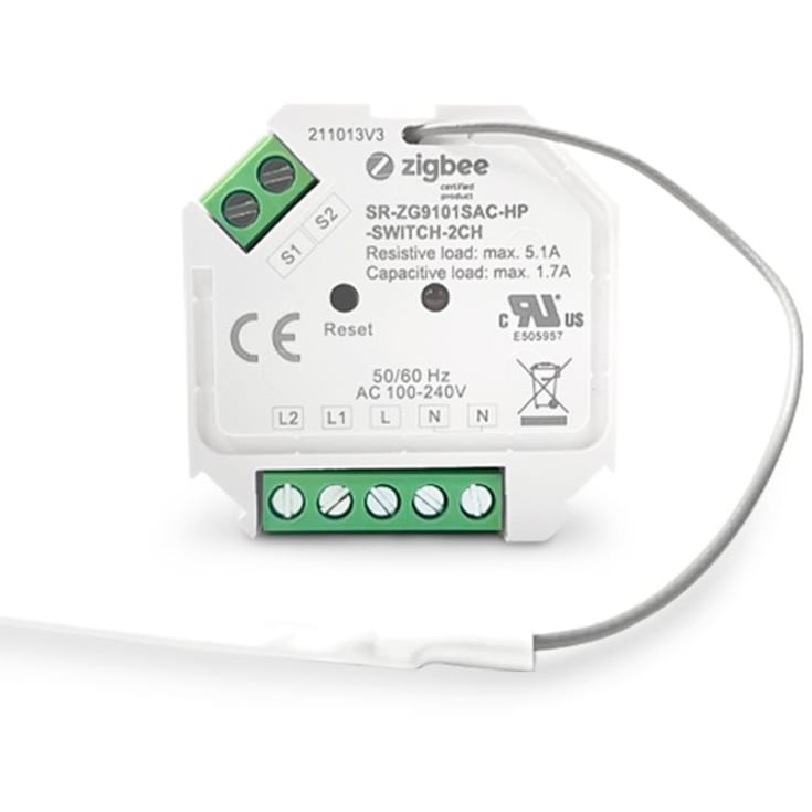 HiluX Mini ZigBee dobbel bryter, 2 x 390W