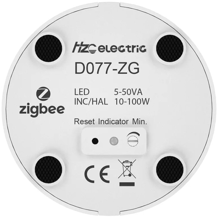 Hilux Zigbee dimmerbryter med ledning, fotbryter, hvit