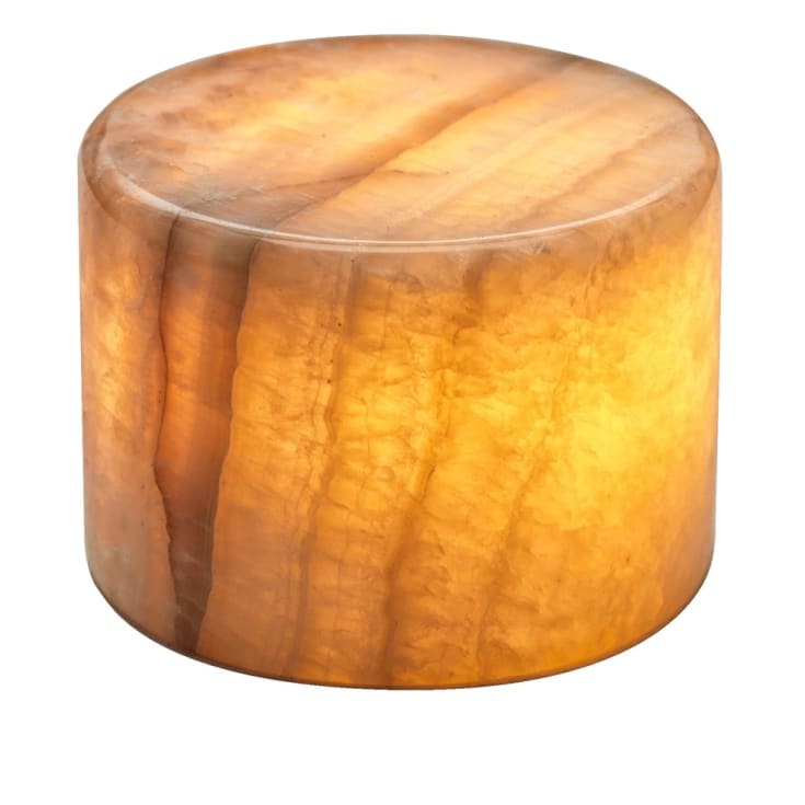 Unison bordlampe i marmor, ravfarget, H6 cm