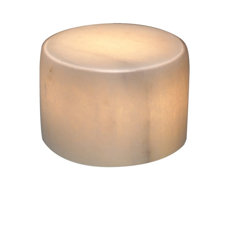Unison bordlampe i marmor, hvit, H6 cm
