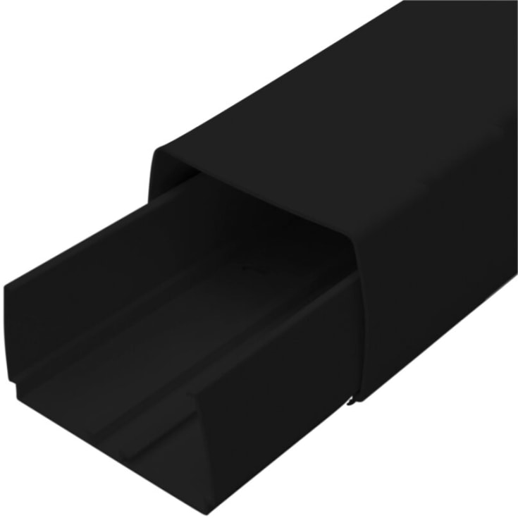 Enstal montagekanal 60x80mm til varmepumpe, 2 meter, sort