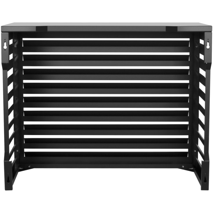 Varmepumpeskjuler, aluminium, sort