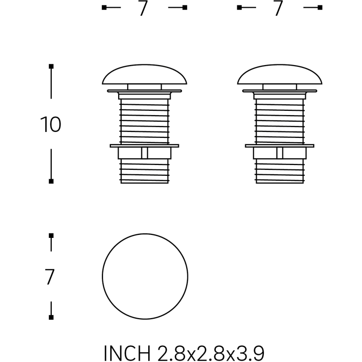 Cosmic Wish bundventil, push open, mat beige