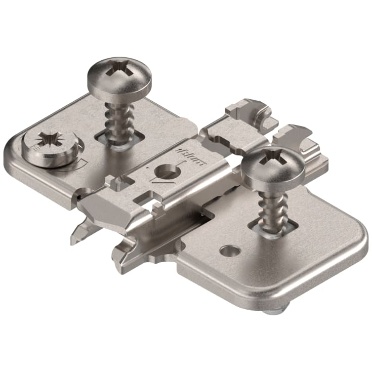 Kryssmonteringsbakplate 0 mm, med dybel og skrue