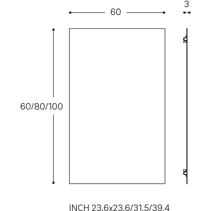 Cosmic Espejo Basic spejl, 60x80 cm