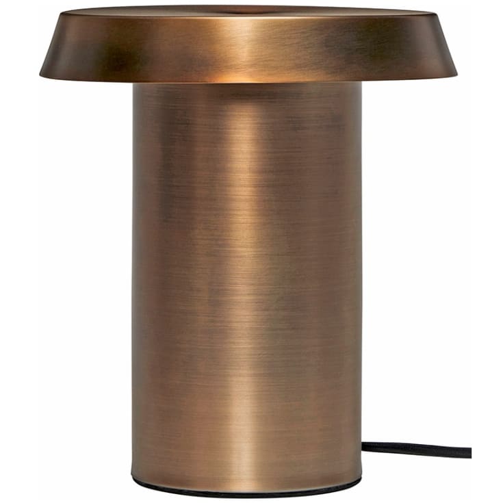 Hübsch Keen bordlampe, bruneret messing