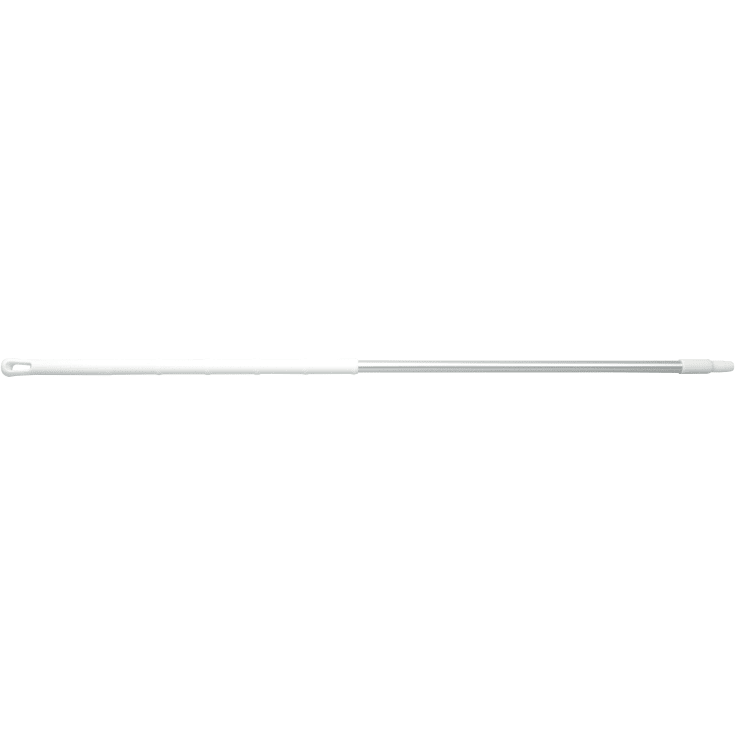 Roliba aluminiumsskaft med gevind, plats, hvid, 1500 x 32 mm