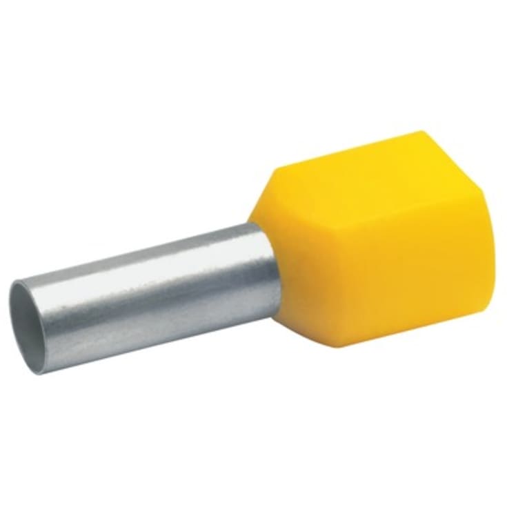 100 st Klauke isolerat dubbelt terminalrör, koppar, 2 x 6,0 mm², 26 mm