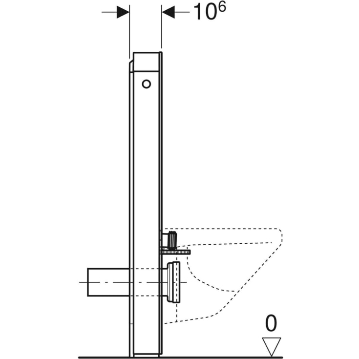 Geberit Monolith Plus cistern för vägghängd toalett, 101 cm, skifferoptik