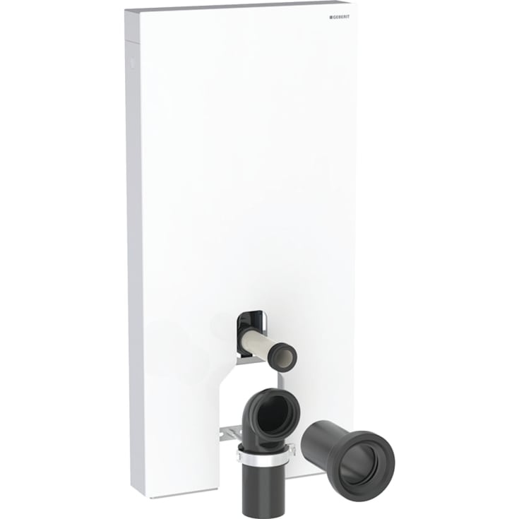 Geberit Monolith Plus cisterne til back-to-wall toilet, 101 cm, hvidt glas