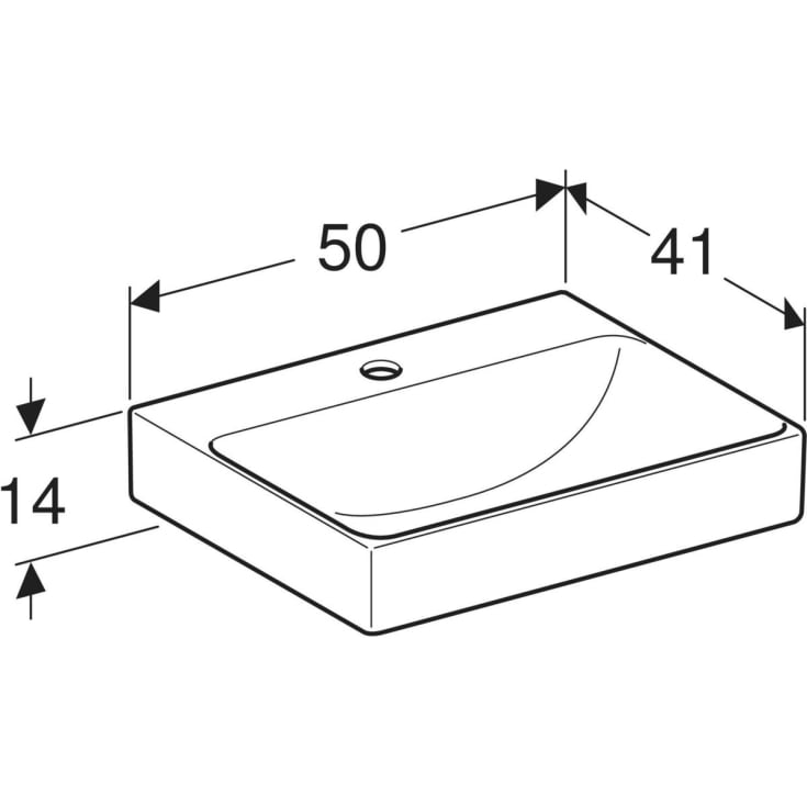 Geberit One håndvask, 50x41 cm, hvid