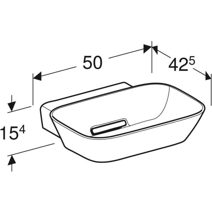 Geberit One servant, 50x42,5 cm, hvit