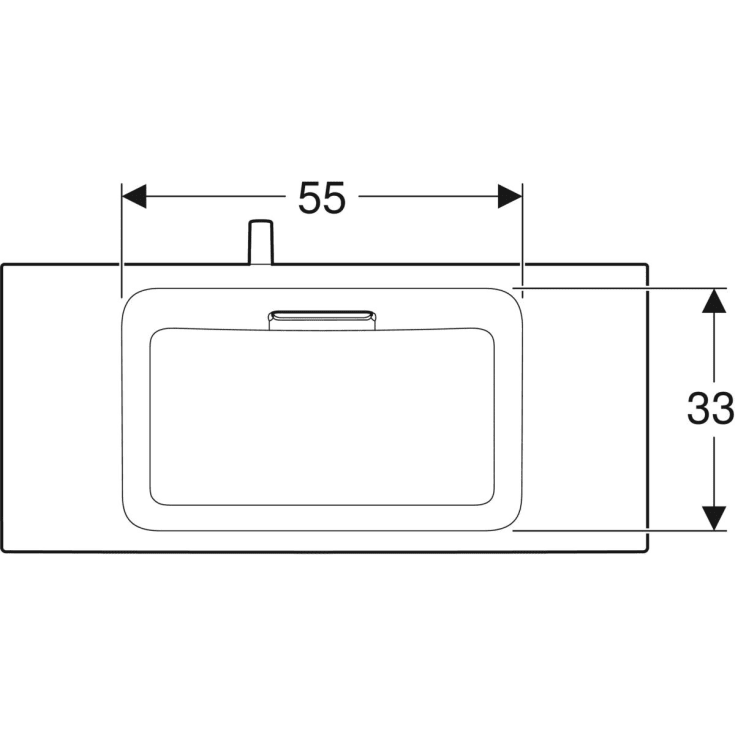 Geberit One håndvask, 90x40 cm, hvid