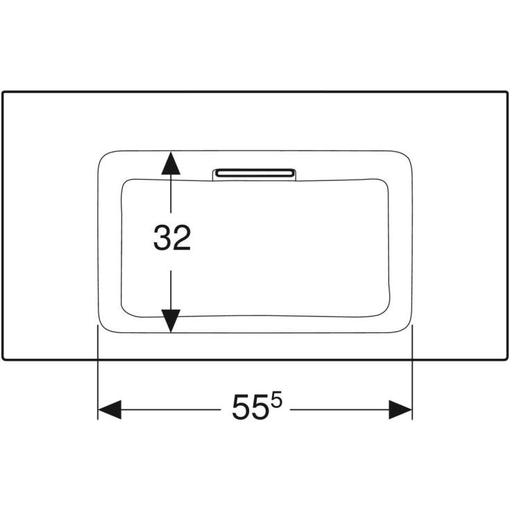 Geberit One servant, 90x48 cm, hvit