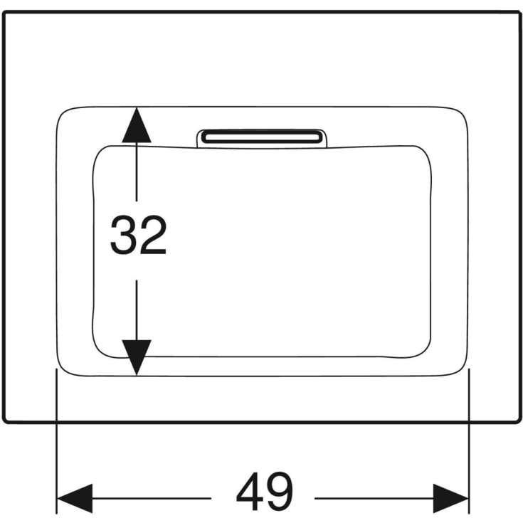 Geberit One håndvask, 60x48 cm, hvid
