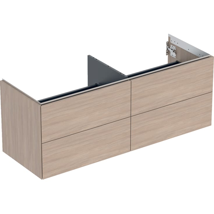 Geberit One tvättställsunderskåp, 133,2x47 cm, ek