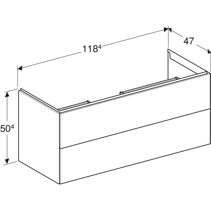 Geberit One underskab, 118,4x47 cm, eg