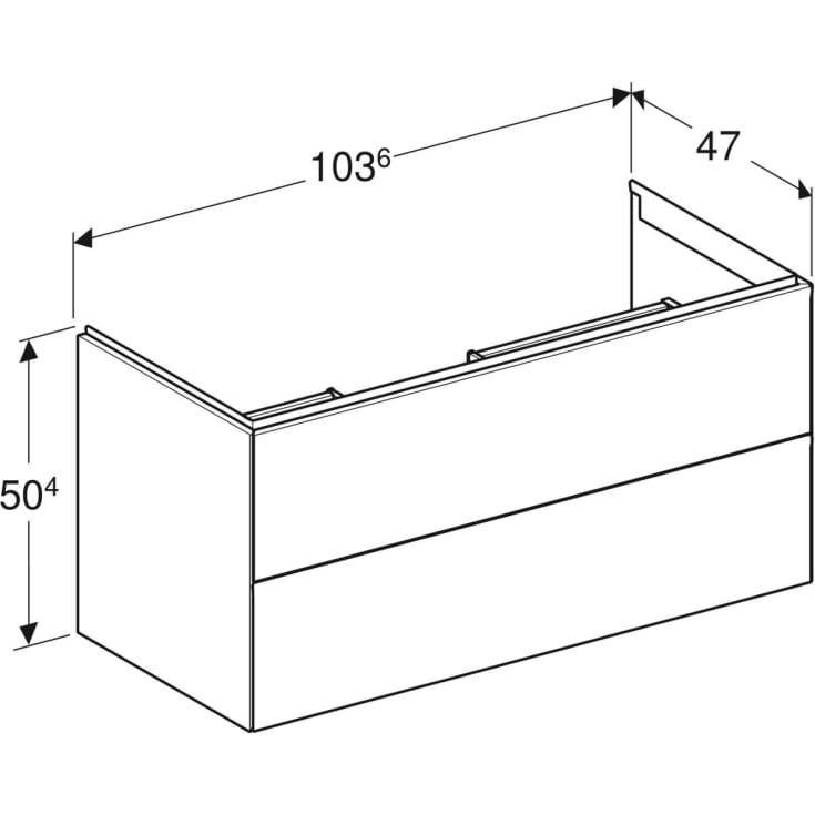 Geberit One underskab, 103,6x47 cm, mat antracit