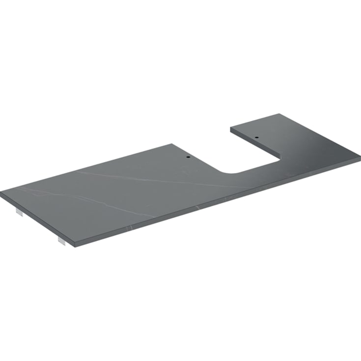 Geberit One bordplade, 119x47,3 cm, marmoreret sort