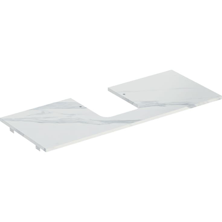 Geberit One benkeplate, 119x47,3 cm, marmorert hvit