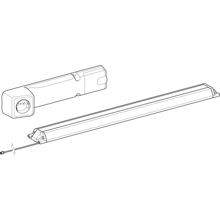 Geberit stikkontakt med ComfortLight, for skapbredde: 75-90 cm