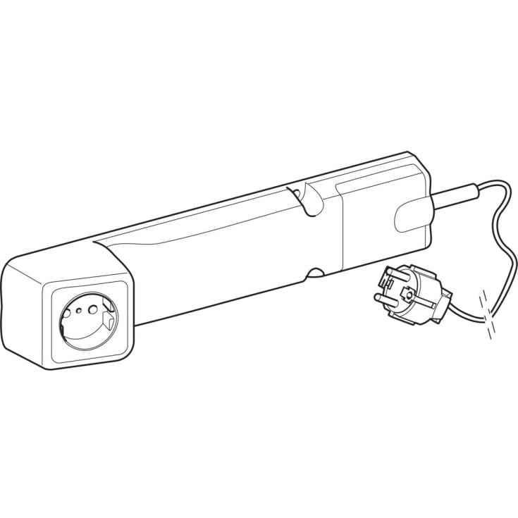 Geberit el-uttag, 33,1x6,8 cm, svart